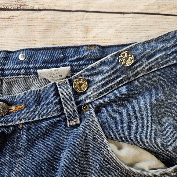 VINTAGE Double Knee Work Jeans Lakin Mckey Men 38x32 Denim Blue Carpenter - Picture 6 of 8